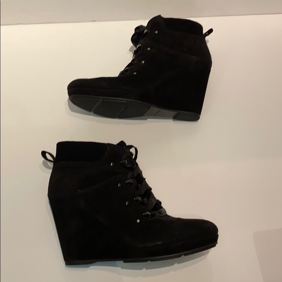 🆕 VIA SPIGA Black Suede Boots w/Satin Laces!!!NWOT!!! - Picture 5 of 12